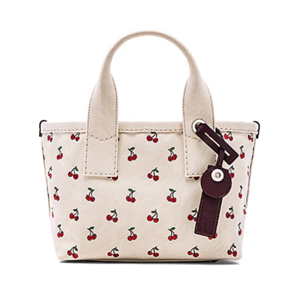 Marc by Marc Jacobs Embroidered Fruit Canvas Tote in Off White Cherry Print - Picture 1 of 12